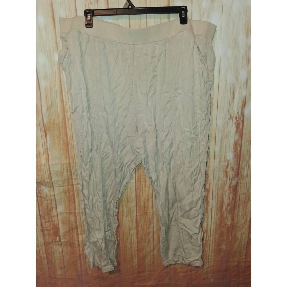 Lane Bryant Khaki Straight Leg Pull On Pants Sz 24